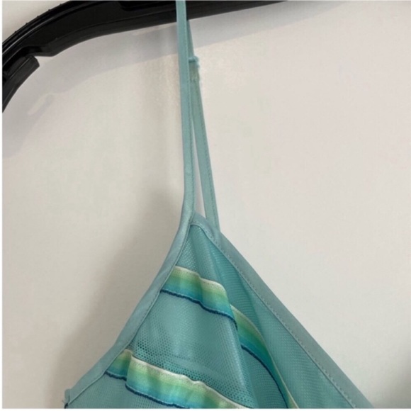 Betsey Johnson Black Label Aqua Blue Chevron Striped Party Dress Sz 4 Like New! - Picture 4 of 10